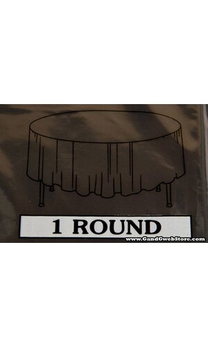 RECTANGULAR/ROUND PLASTIC TABLE COVER BLACK