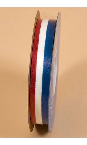 5/8" X 50YDS TRI-COLOR RIBBON RED/WH/BLUE
