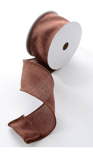 2.5" X 10YDS BURLAP WIRED RIBBON RUST