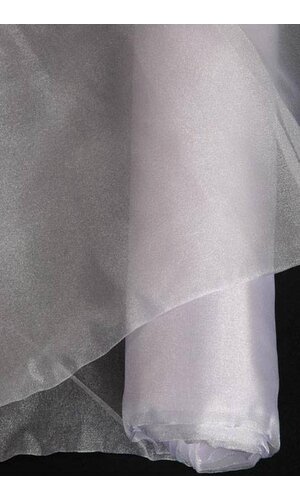 60'' X 15YDS SHIMMER ORGANZA FABRIC WHITE