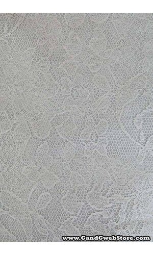 29" X 14FT PLASTIC LACE PLEATED TABLE SKIRTING SILVER