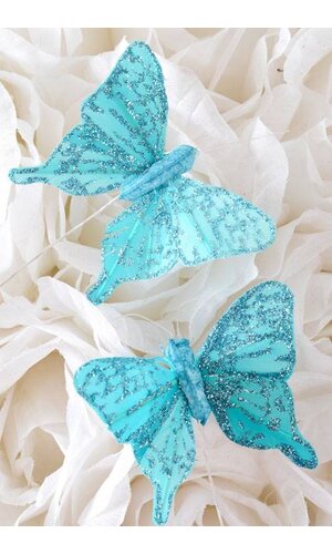 2" BUTTERFLY TURQUOISE PKG/12