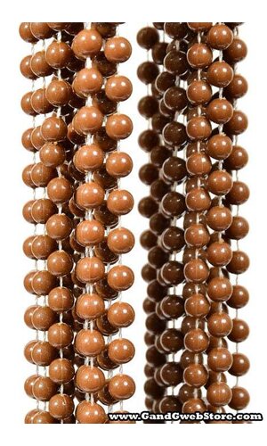 33" PARTY BEADS BROWN PKG/12