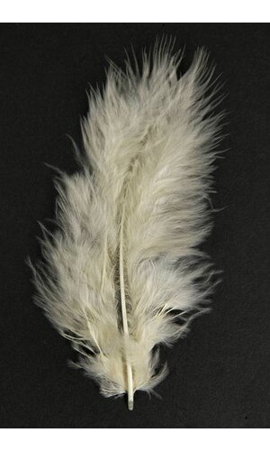 3.5" OSTRICH FEATHERS IVORY PKG/100