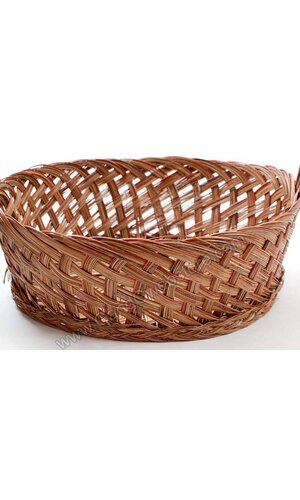 14" X 5" ROUND TWO TONE BASKET RED/BROWN
