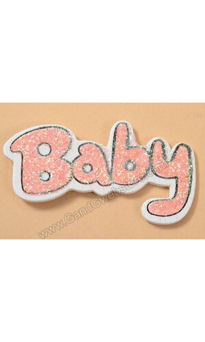 2" BABY SHOWER W/BABY TAG PINK PKG/12