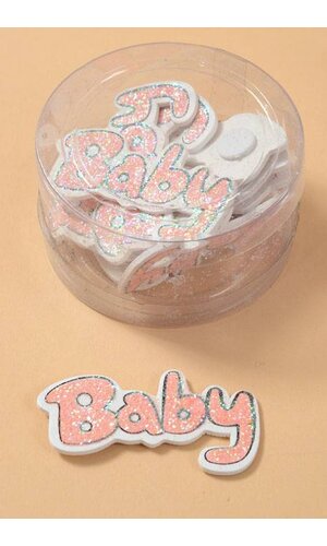 2" BABY SHOWER W/BABY TAG PINK PKG/12