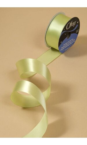 1-1/2" X 25YDS WIRED CONTESSA RIBBON CLEAN GREEN