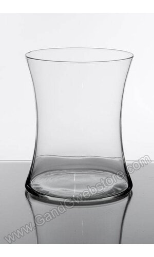 8" GATHERING GLASS VASE CLEAR CS/6