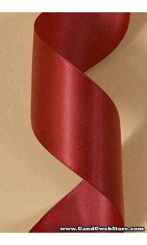 1-1/2" X 25YDS WIRED CONTESSA RIBBON SCARLET RED