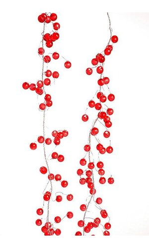 48" BEADED GARLAND #18 RED