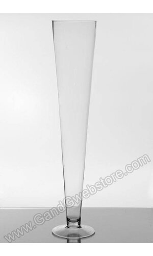 6" X 30" FLUTED GLASS VASE CLEAR CS/6