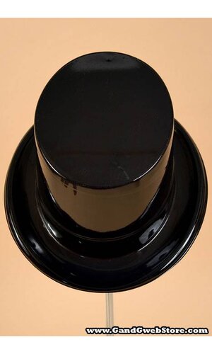 PLASTIC TOPPER HATS BLACK PKG/6