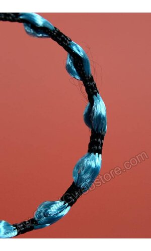 3MM X 50YDS KNOT CORD BLACK/TURQUOISE