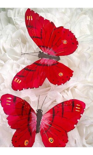 5" BUTTERFLY RED PKG/12