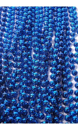 ROUND PARTY BEADS BLUE PKG/12