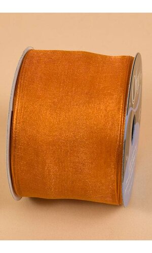 2.5" X 25YDS WIRED ENCORE SHEER RIBBON SIENNA