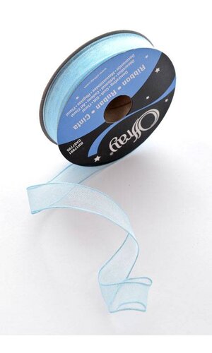 5/8" X 25YDS ENCORE WIRED RIBBON LIGHT BLUE