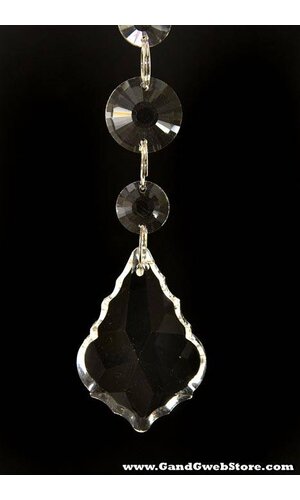 6.5" X 50MM CRYSTAL DROP HANGING CLEAR