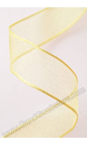 5/8" X 25YDS ENCORE WIRED RIBBON YELLOW