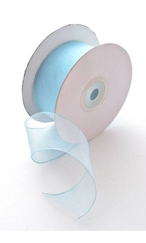 1.5" X 25YDS ENCORE WIRED RIBBON LIGHT BLUE