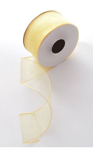 1.5" X 25YDS ENCORE WIRED RIBBON YELLOW