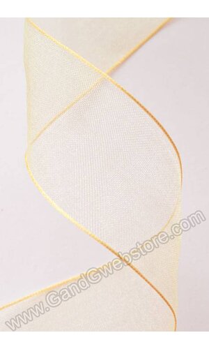 1.5" X 25YDS ENCORE WIRED RIBBON YELLOW