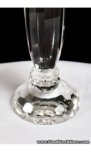 9.75" / 11" / 12.25" CRYSTAL SINGLE LITE CANDLE HOLDER CLEAR