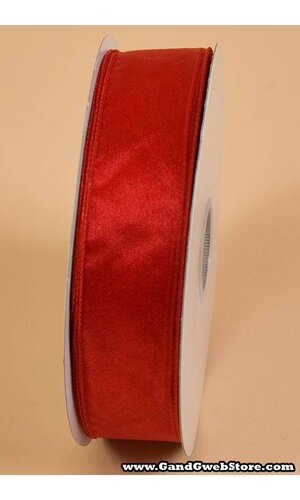 1.5" X 50YDS WIRED SHEER SPRING RIBBON RED #9