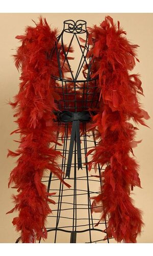 72" FEATHER BOAS (60GM) RED