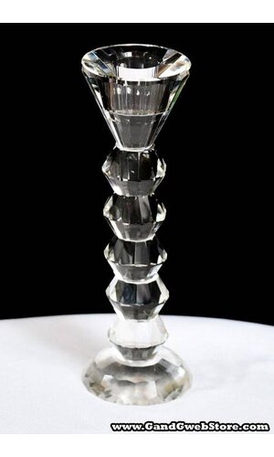 5.25"/ 6"/ 7" CRYSTAL SINGLE LITE CANDLE HOLDERS