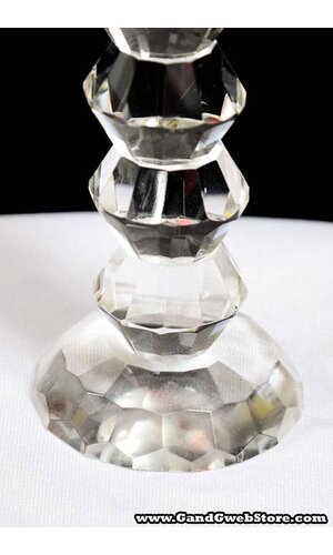 5.25"/ 6"/ 7" CRYSTAL SINGLE LITE CANDLE HOLDERS