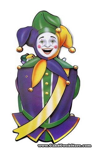 38" JOINTED MARDI GRAS JESTER