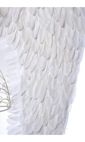 48" X 52" FEATHER ANGEL WING WHITE