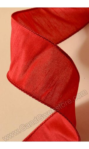 2.5" X 10YDS WIRED ANISHA RIBBON RED