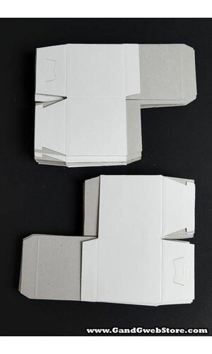 3" X 3" X 3" ONE PIECE BOX WHITE PKG/25