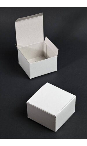 4" X 4" X 2" ONE PIECE BOX WHITE PKG/25