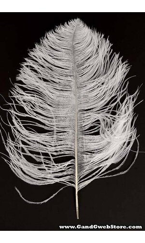 14"-16" OSTRICH FEATHER NATURAL WHITE PKG/12