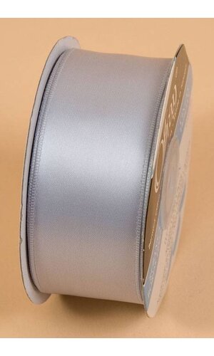 1-1/2" X 25YDS WIRED CONTESSA RIBBON SILVER ICE
