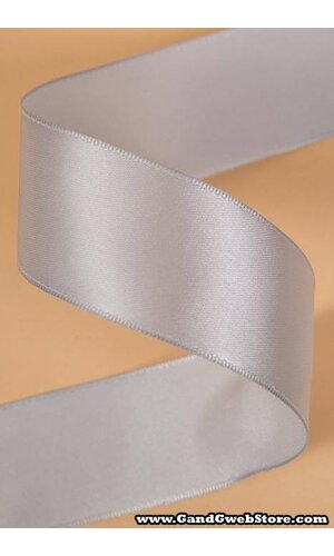 1-1/2" X 25YDS WIRED CONTESSA RIBBON SILVER ICE