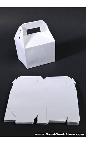 4" X 3.25" X 4.75" FAVOR BOX WHITE PKG/12