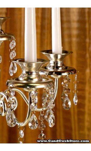32.5" CANDLE HOLDER 5-LITE SILVER PLATED