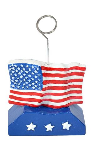 US FLAG PHOTO HOLDER & BALLOON WEIGHT