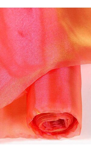 60" X 15YDS SHIMMER ORGANZA FABRIC PINK/GOLD