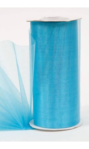 6" X 25YDS ORGANZA TURQUOISE