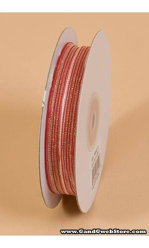 5/8" X 25YDS CORSAGE PULL RIBBON RED