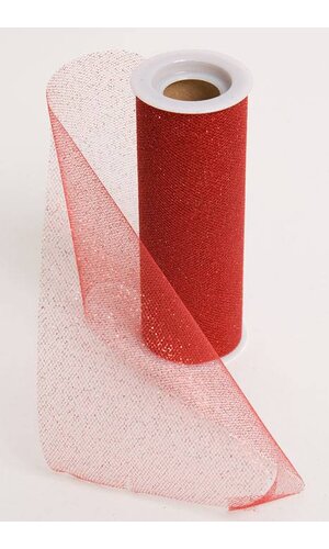 6" X 10YDS SPARKLE TULLE RED