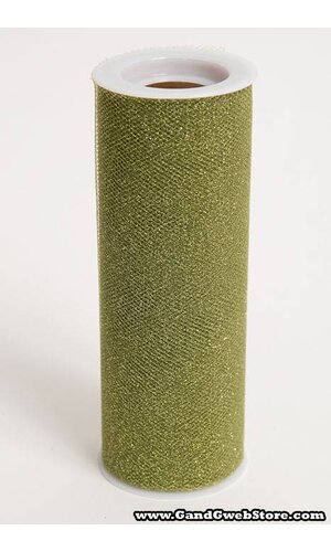 6" X 10YDS SPARKLE TULLE MOSS
