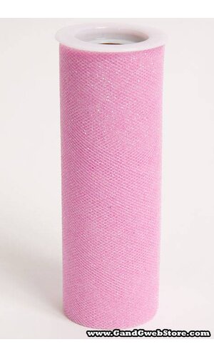 6" X 10YDS SPARKLE TULLE PINK