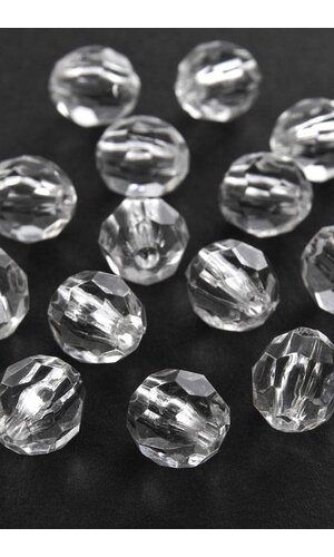 12MM ROUND FACETED BEAD CRYSTAL PKG/180 APPROXIMATELY